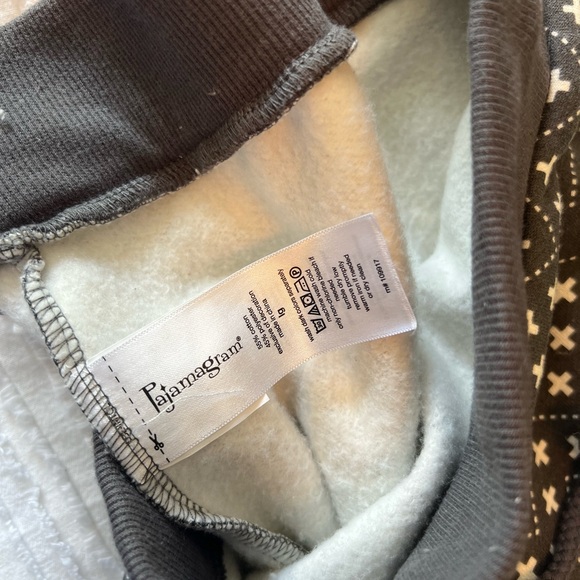 Pajamagram women’s sweat pajamas set, grey and white, size L - Picture 4 of 4